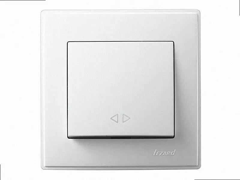 Вимикач одноклавішний проміжний Lezard LESYA 705-0202-107 зі вставкою Білий (27551796)