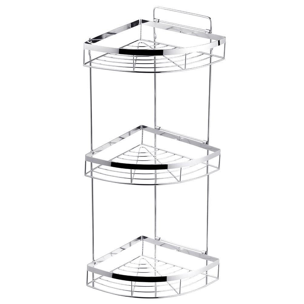 Полка настенная металлическая Kroner KRM Rizze-ACC329-3 CV022914 3-х ярусная угловая Хром (134656)