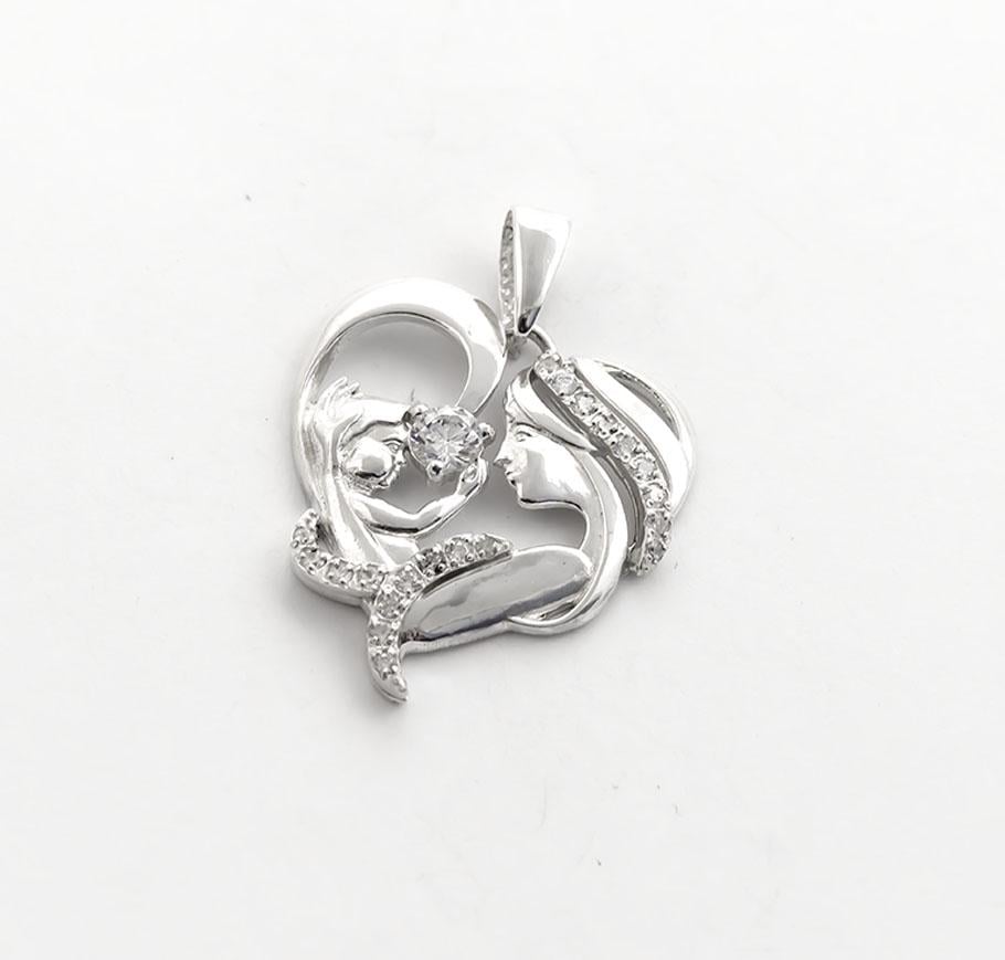 Подвеска большая Maxi Silver 7381 Мама и ребенок (87381)