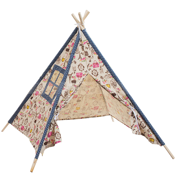 Детская палатка вигвам RIAS KRO-160 с деревянным каркасом 130x120x120 см France (3_08134)