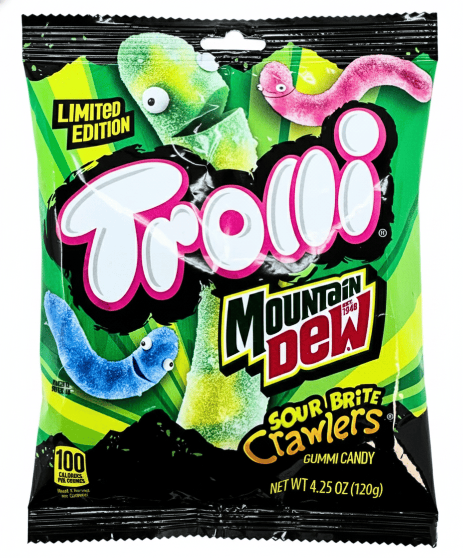 Конфеты желейные Trolli Mountain Dew Sour Brite Crawlers 120 г (2839082678) Конфеты желейные Trolli Mountain Dew Sour Brite Crawlers 120 г (2839082678)
