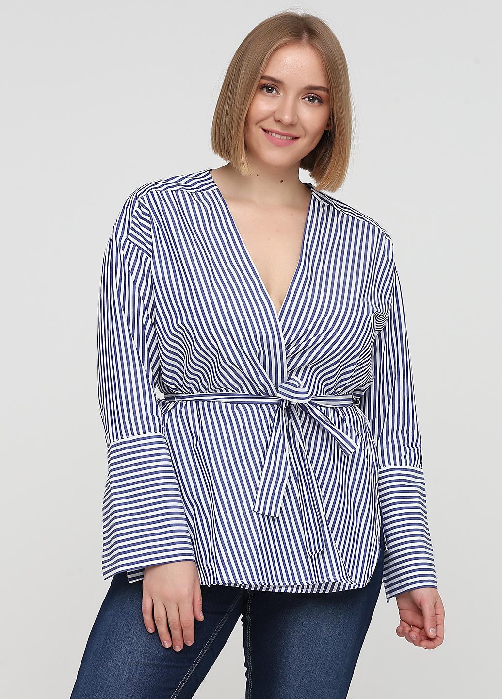 Блузка Mango L Синий (2000000847986)