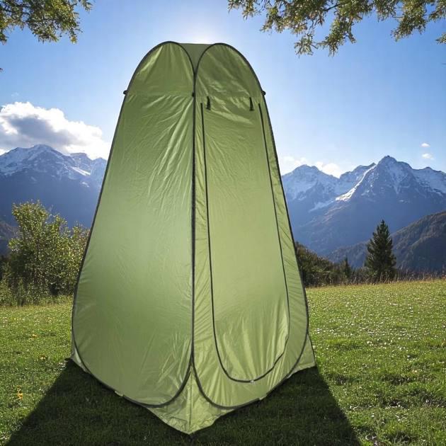 Палатка-кабинка туристическая складная 190х120х120 см с подвесным душем на 20 л Зеленый (9a0f3994) - фото 8 Палатка-кабинка туристическая складная 190х120х120 см с подвесным душем на 20 л Зеленый (9a0f3994) - фото 8