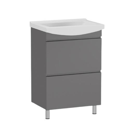 Тумба с умывальником RJ RJFU019-4160GRSET/RJFU019-4160GR + K11-0167 60,5x85x41,5 см (216895)