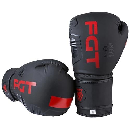 Перчатки боксерские спарринговые FGT 12 oz Черный/Красный (FT-2171/12)