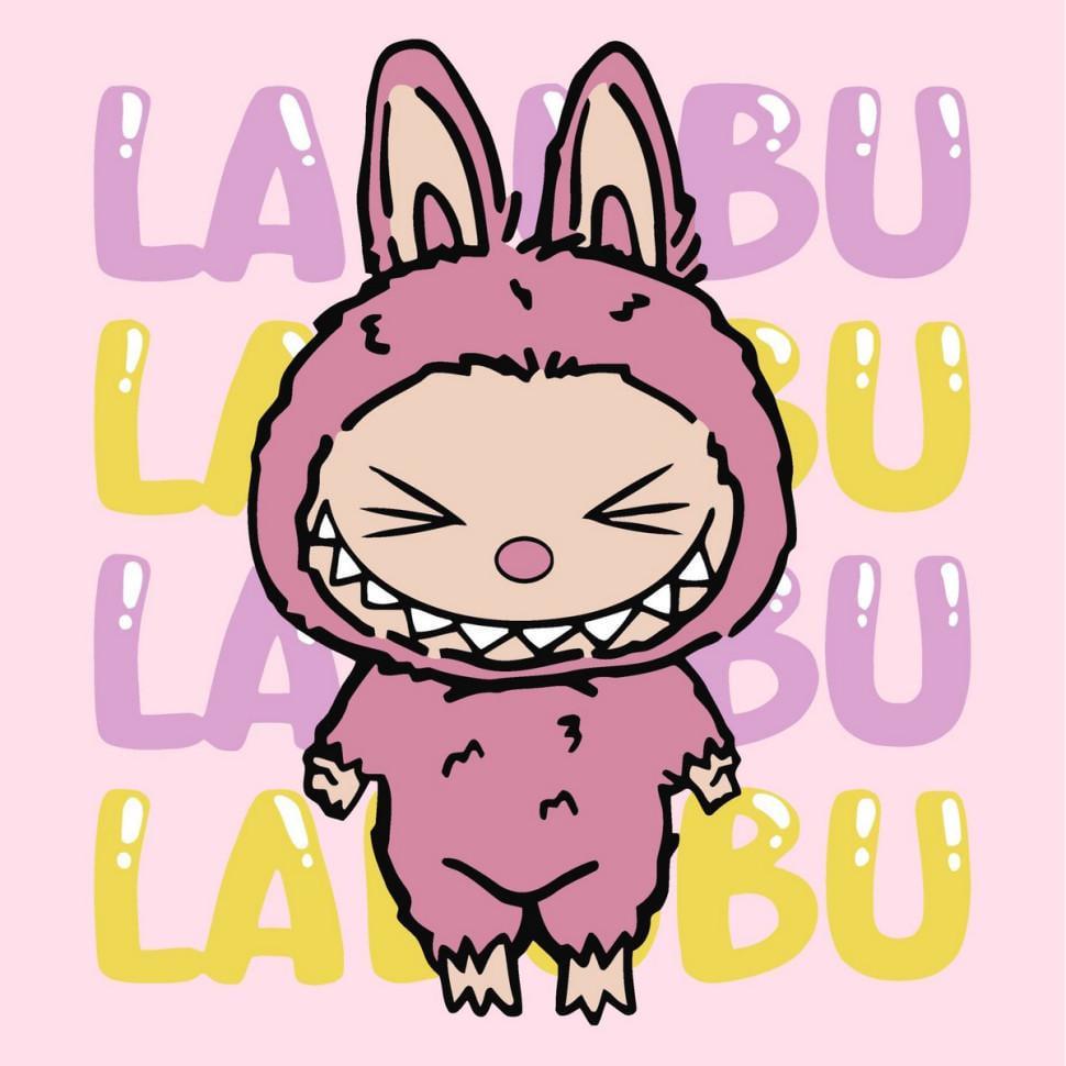 Картина за номерами Ideyka Вона лабубу KHO1286 25х25 см (RLT55920)