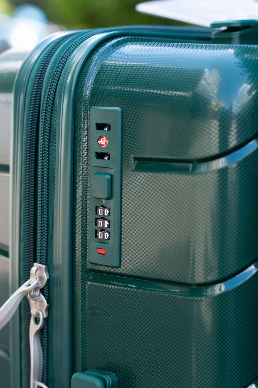 Чемодан пластиковый Nuri 1908 S Зеленый (11823592) - фото 2