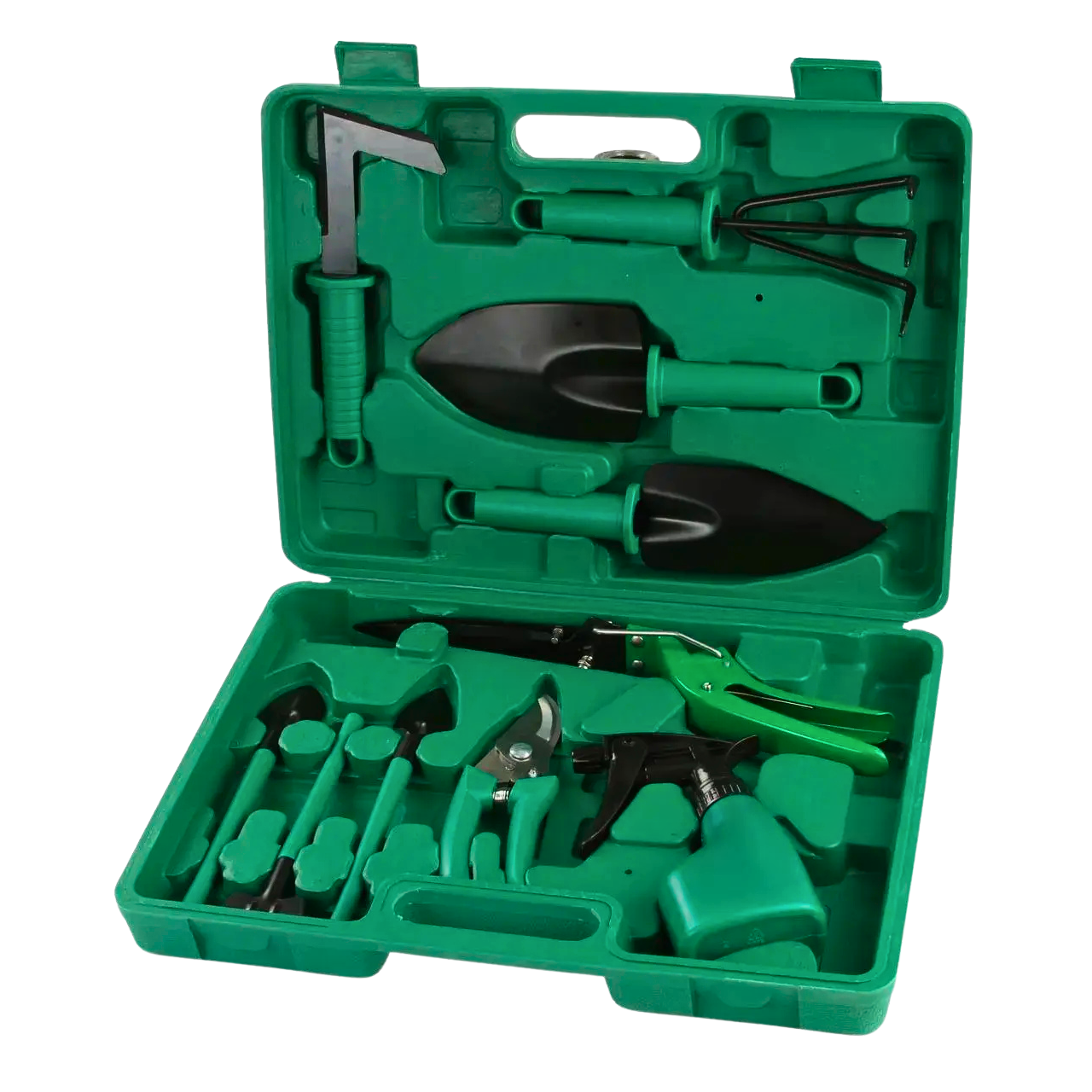 Набір садових інструментів 10 предметів Зелений (11205681) - фото 2