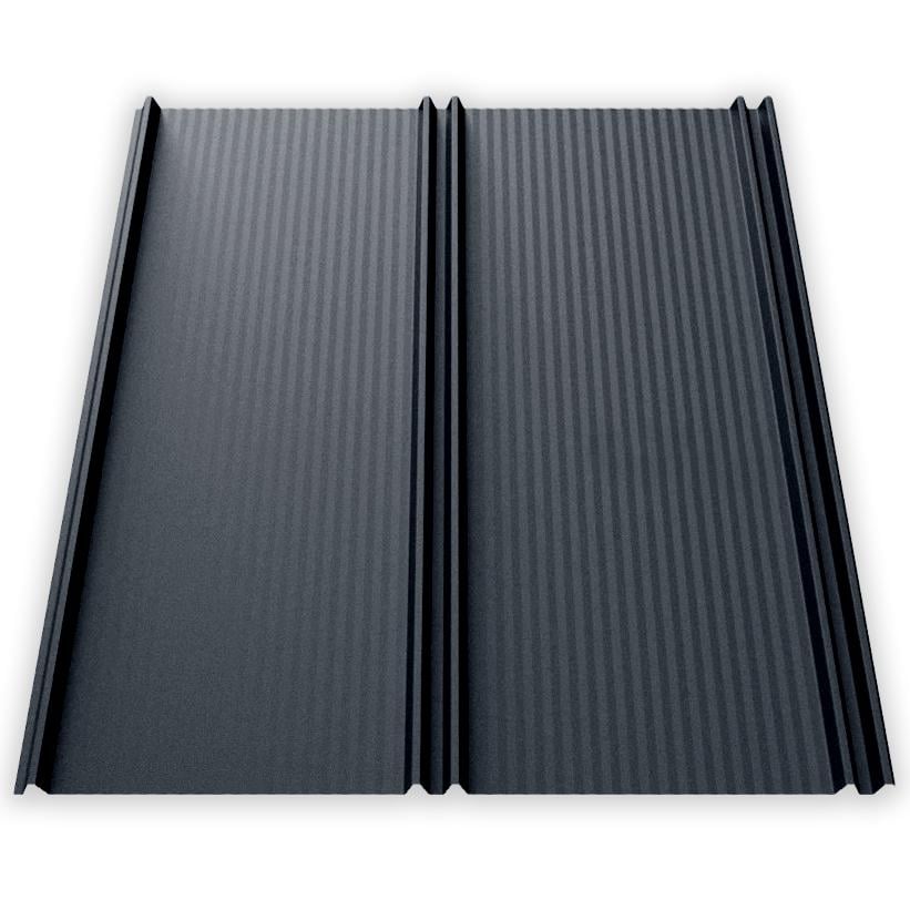 Фальц-настил AKM Zn 100 г/м2 0,43 мм 1120х2000 мм Ral 9005 Черный матовый (30302779)