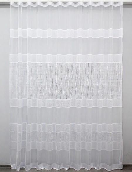 Тюль в спальню/гостиную жаккард Белый (1288т)