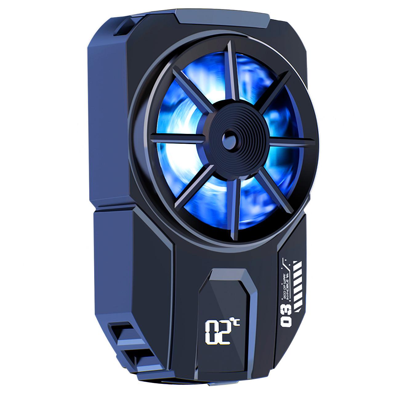 Кулер с экраном активное охлаждение для телефона/планшета Memo DLA3 до 102 мм Black (18524)