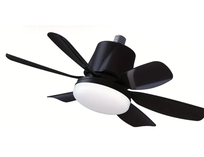 Вентилятор потолочный с подсветкой и пультом ДК 47 см Черный (28161037)