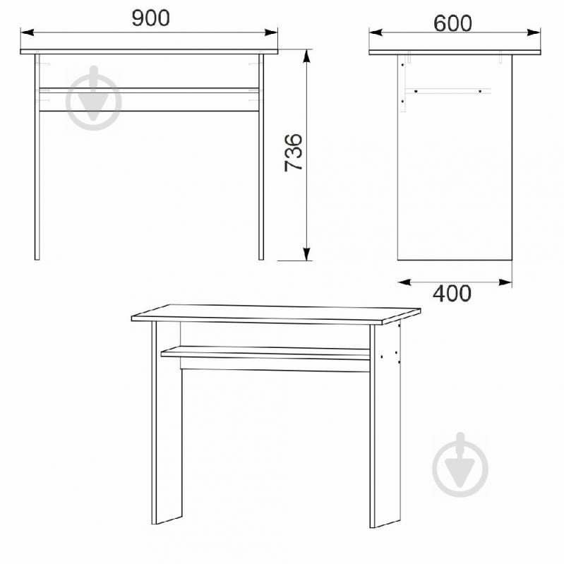 Стол письменный KOMPANIT МО-4 Бук - фото 2