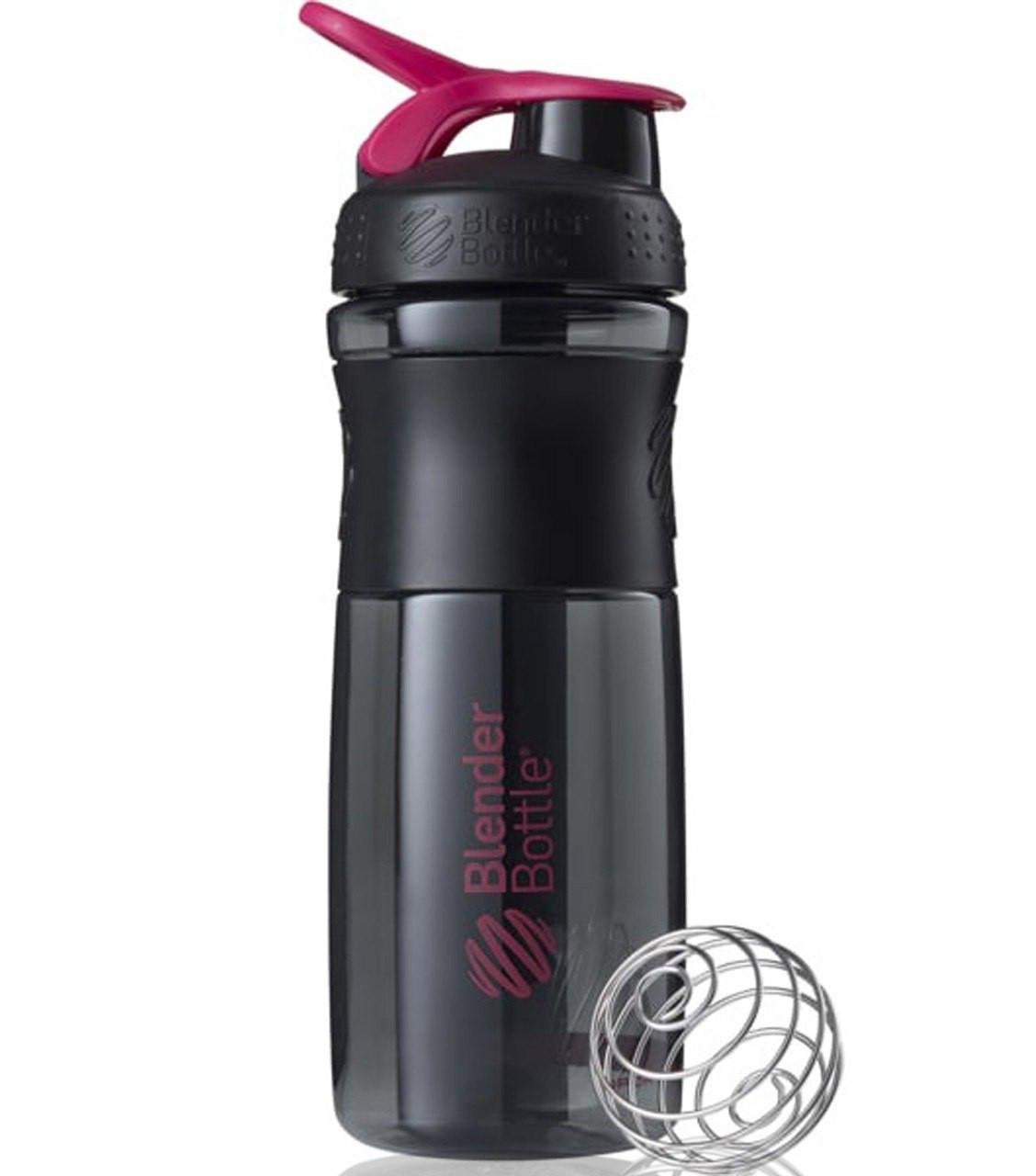 Шейкер спортивный Blender Bottle SportMixer 28 oz 820 мл Black/Pink - фото 2