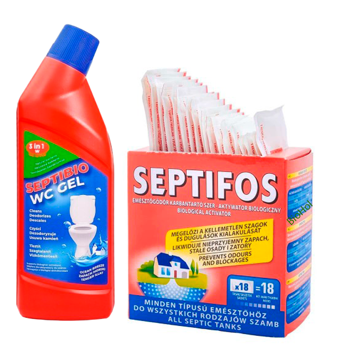 Комплект для вигрібної ями Septifos 648 г з гелем Septifos Septibio WC 3в1 750 мл (3534) - фото 1 Комплект для вигрібної ями Septifos 648 г з гелем Septifos Septibio WC 3в1 750 мл (3534) - фото 1