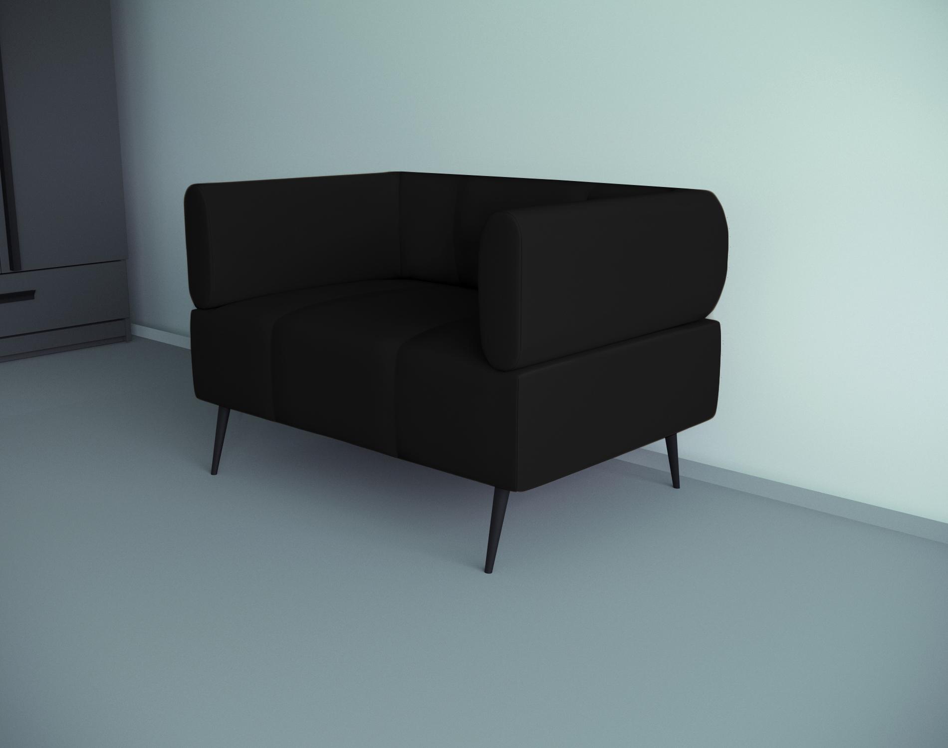 Крісло офісне ТОБІ ШО Бенно-1 з підлокітниками та конусною ногою шкірзам 1000х720х750 мм Чорний (2230) - фото 2 Крісло офісне ТОБІ ШО Бенно-1 з підлокітниками та конусною ногою шкірзам 1000х720х750 мм Чорний (2230) - фото 2