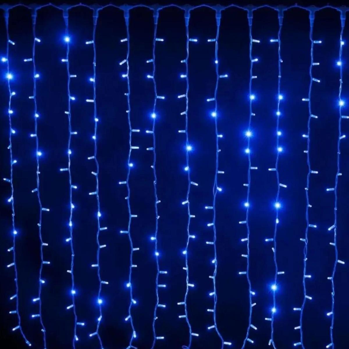 Гирлянда Штора уличная Xmas 3х2 м Синий (RD201)