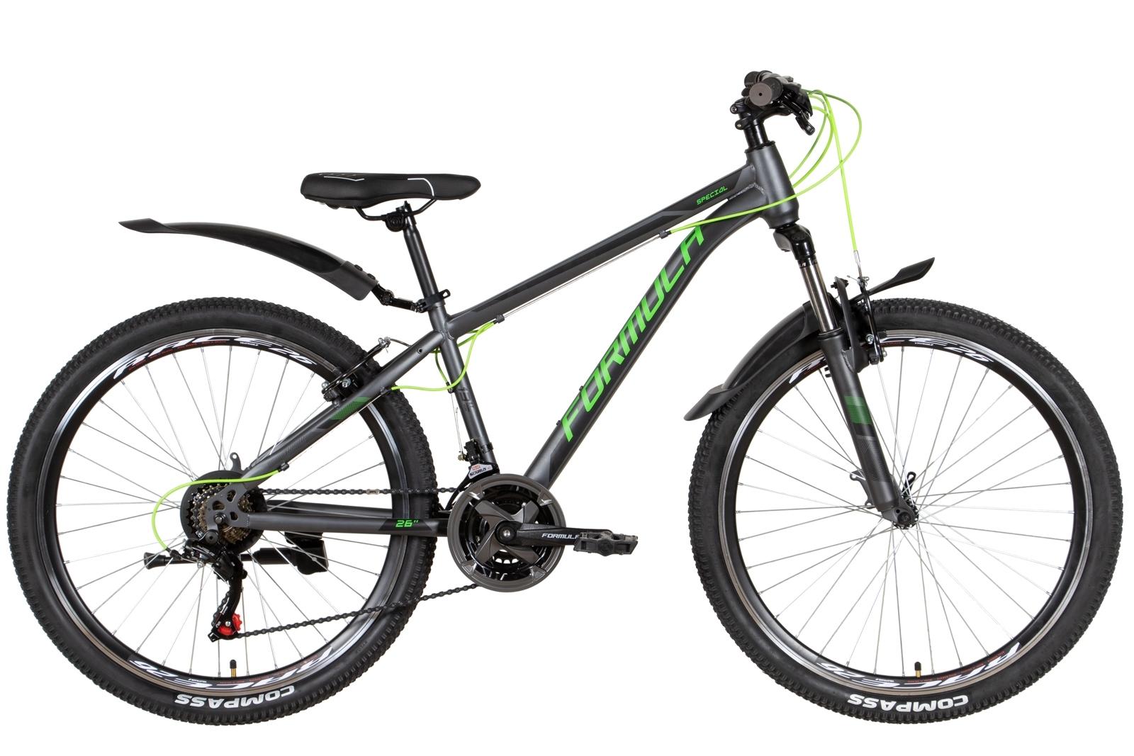 Велосипед Formula SPECIAL AM Vbr ST 26" с крылом Pl 2022 Темно-серый