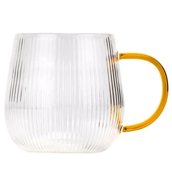 Чашка стеклянная кружка для чая и кофе Рассвет 400 мл Прозрачный