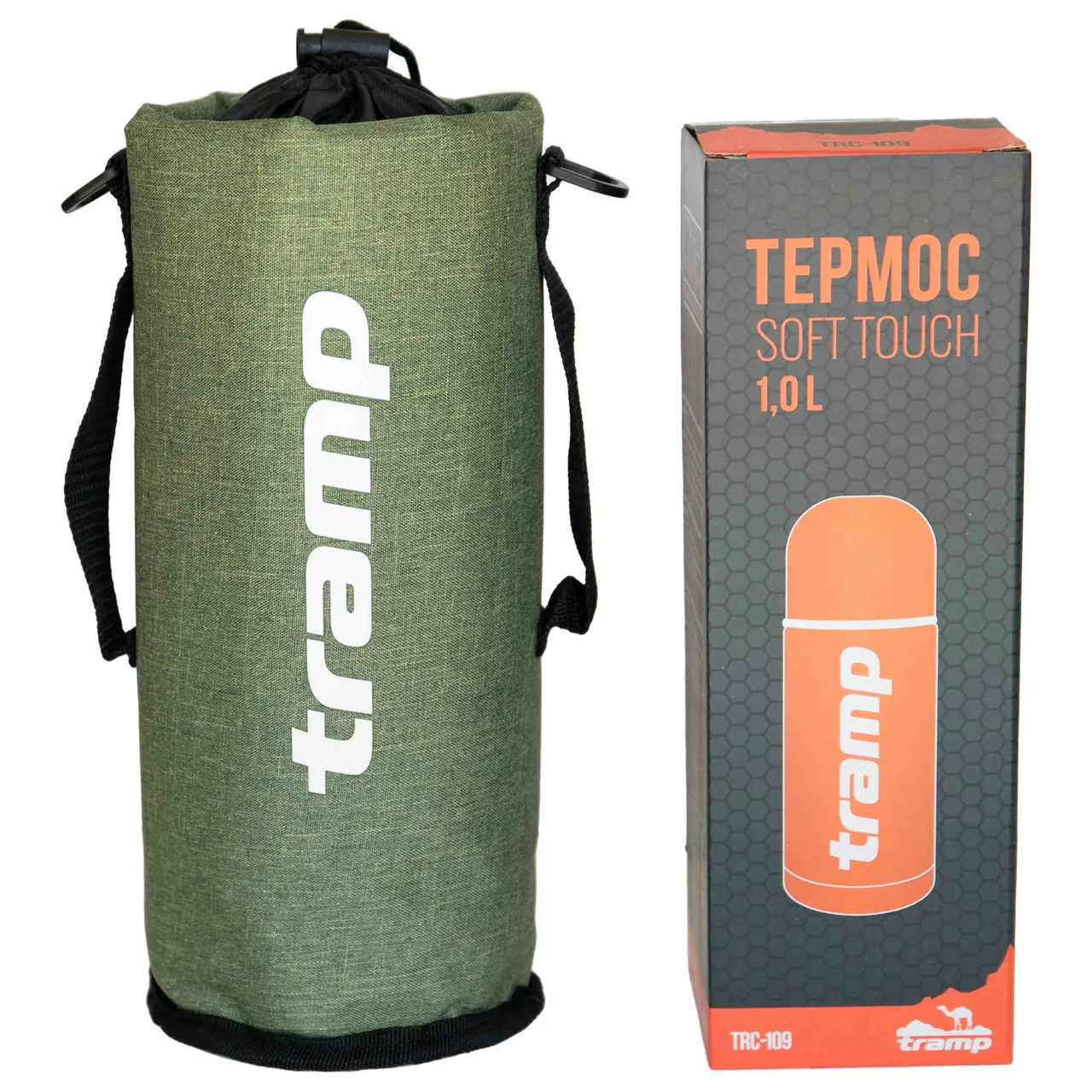 Термочехол для термоса Tramp Soft Touch 1 л Оливковый (TRA-293-olive) - фото 2