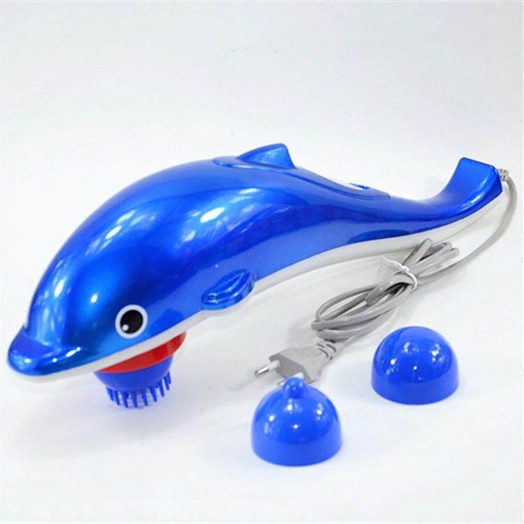 Інфрачервоний ручний масажер Dolphin massager JT-889-blue. Вібромасажер для тіла, рук та ніг великий дельфін. - фото 4