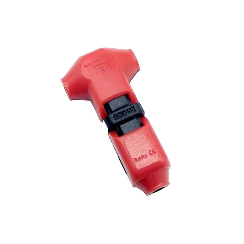 Клемма проходная Tactix 0,32-0,52/0,52-0,78 мм2 10А 1-2 одинарная Т-подобная 25х12,8х6,7 мм Красный (T1)