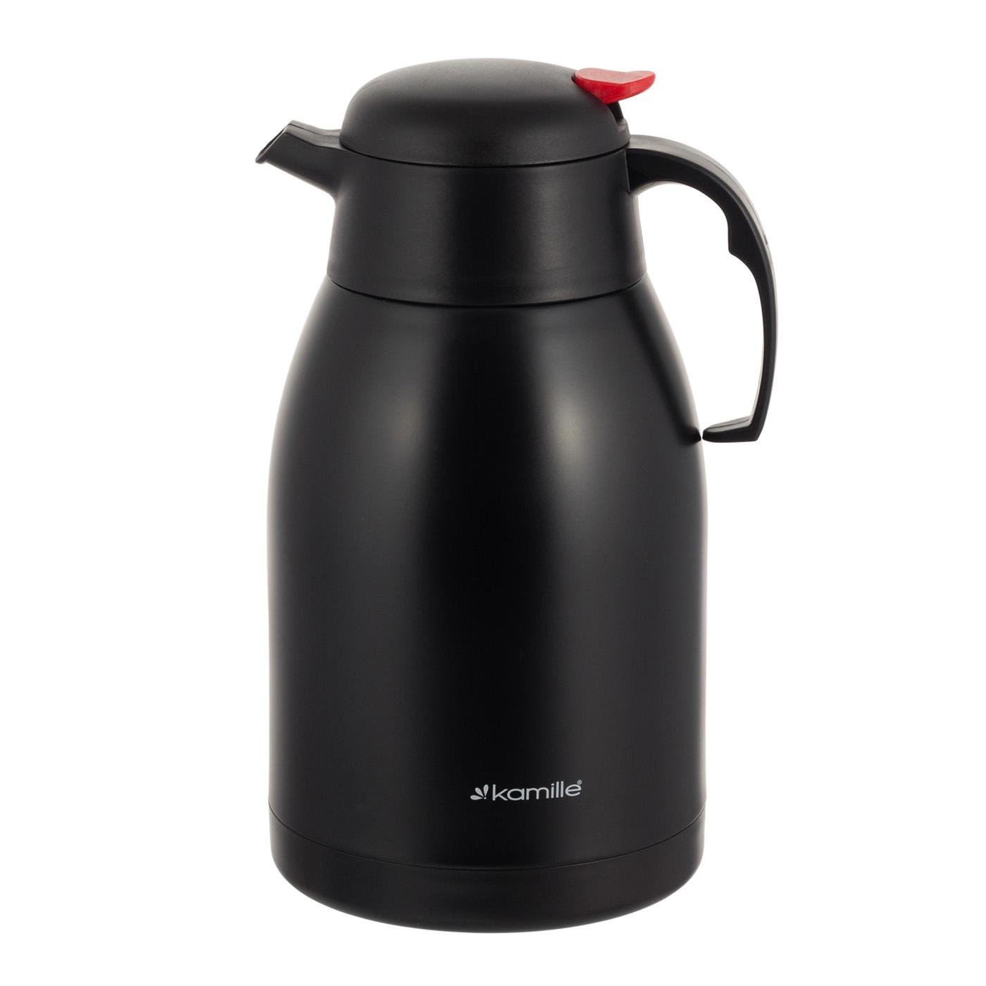 Термос из нержавеющей стали Kamille 2 л Черный матовый (2219)