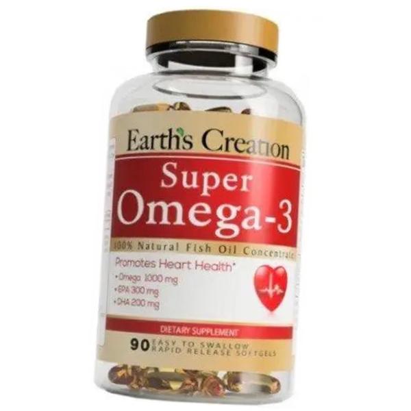 Рыбий жир Омега 3 для сердца Earth's Creation Super Omega-3 1000 90 гел. капс. (67604002)