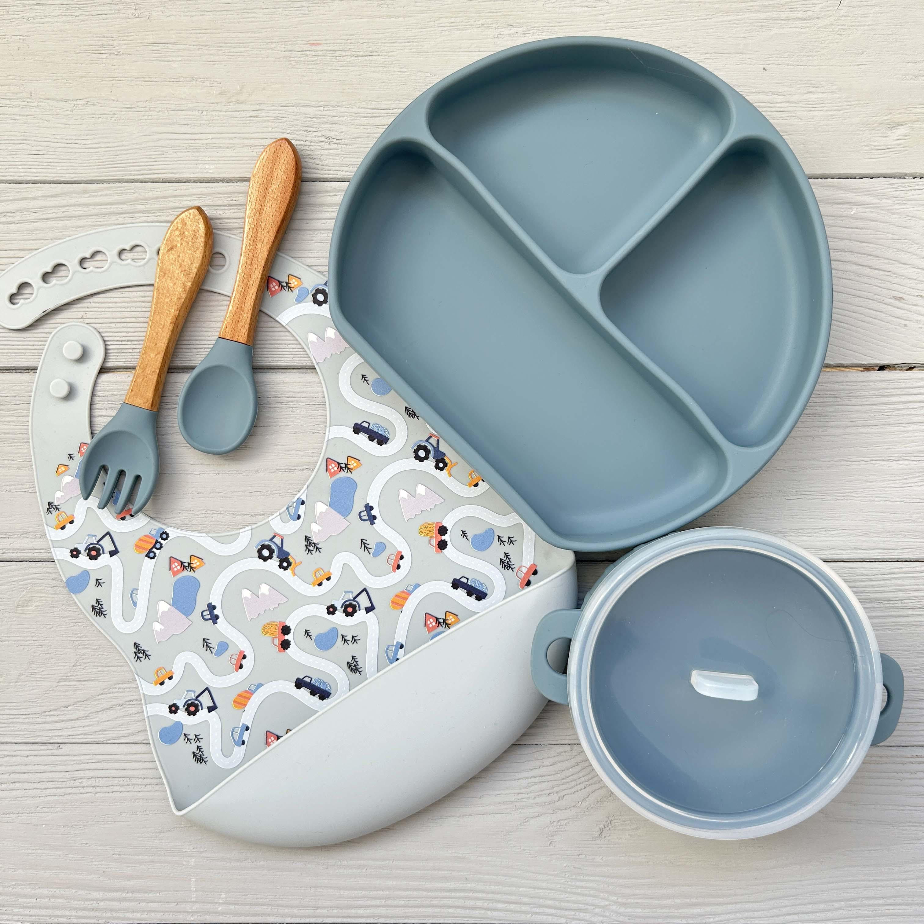 Набор посуды из силикона img_e0728 Y21 детский Синий (65713) - фото 2 Набор посуды из силикона img_e0728 Y21 детский Синий (65713) - фото 2