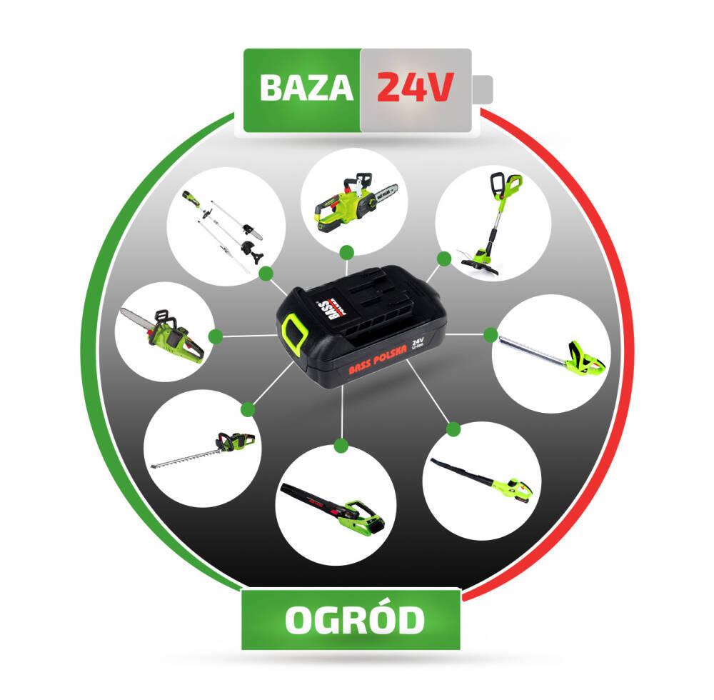 Тример акумуляторний Bass Polska 24 В Li-Ion з акумулятором (8474) - фото 6