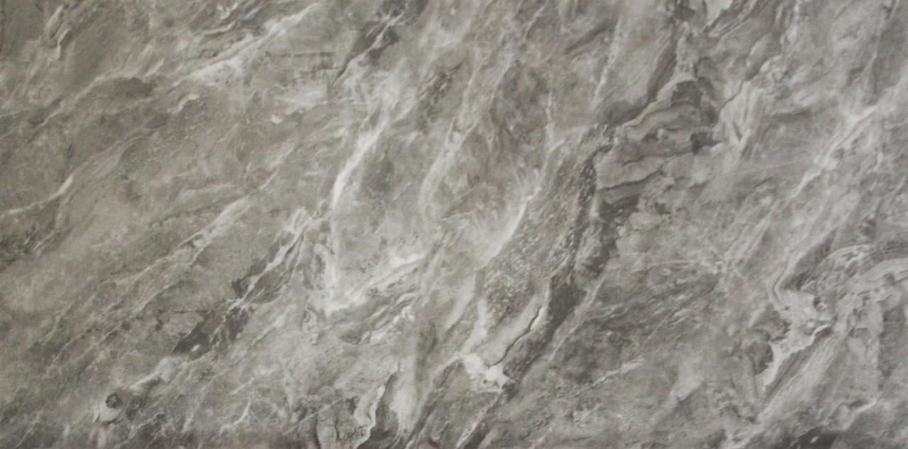 Панель самоклеюча глянцева РЕТ під колір структури 600х300х2,5 мм Пастельний графітовий кварцовий з відтінком сірий (VN3-130)