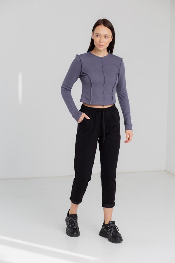 Спортивні штани жіночі AKSAN L Чорний (22.1530_black_46(L)) - фото 1