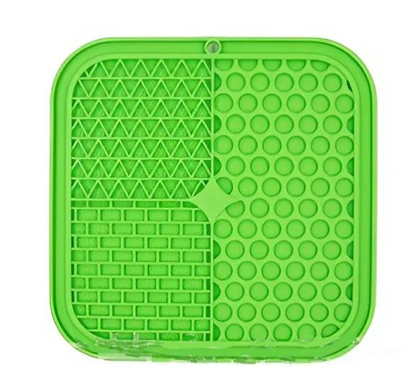 Килимок антистрес для собак силіконовий для злизування ласощів Зелений (000493)