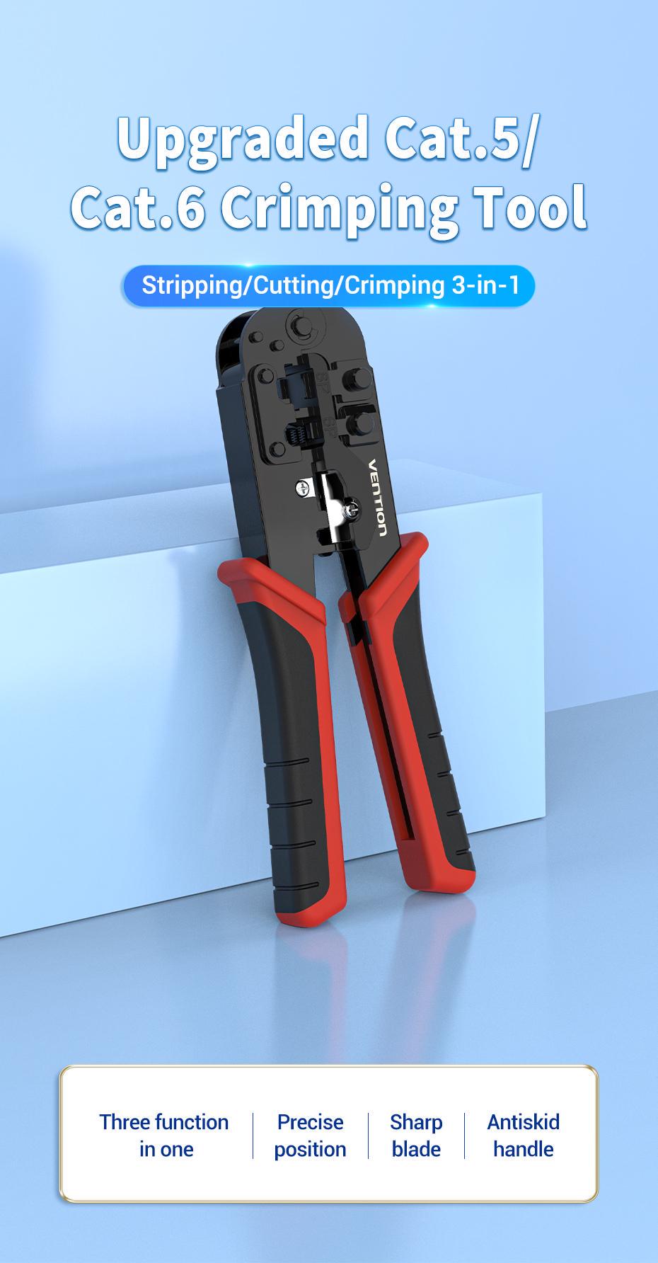 Кримпер Vention 8P 6P 4P для кабеля Cat 5e/6 185 мм (29516835) - фото 2