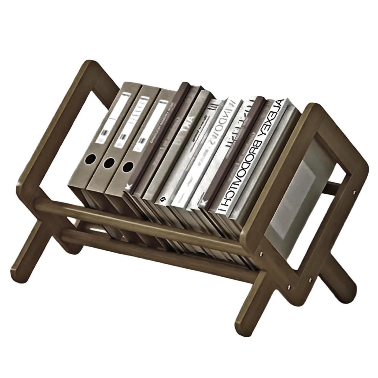 Полка книжная настольная из дерева Оримес Палисандр (КПА-003902) Полка книжная настольная из дерева Оримес Палисандр (КПА-003902)