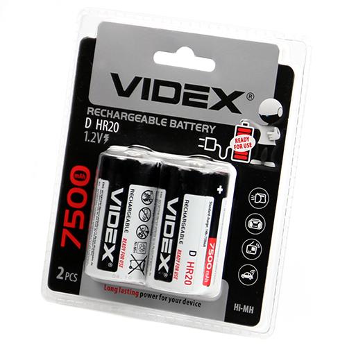 Аккумулятор Videx D/HR20 7500 mAh Ni-MH 2 шт. (000022128)