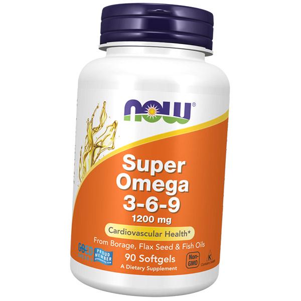 Омега Now FoodsSuper 3-6-9 90 гел. капс. (67128023)