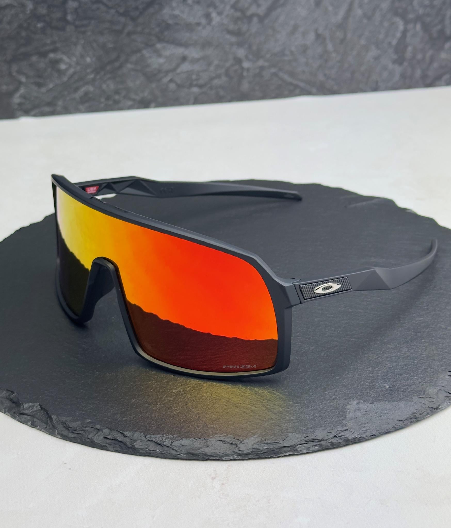 Солнцезащитные очки Oakley Sutro спортивный щит с линзой Prizm Ruby мужской Черный