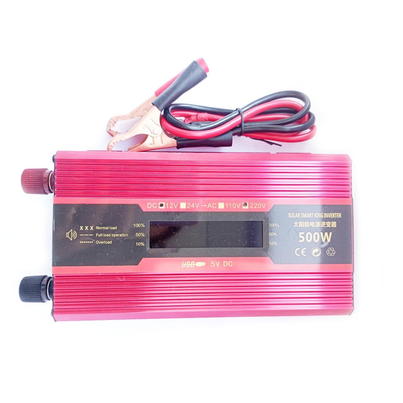 Автомобильный инвертор Solar Smart King Power Inverter 009 c 12V на 220V 500W модифицированная синусоида Red (11031) - фото 2