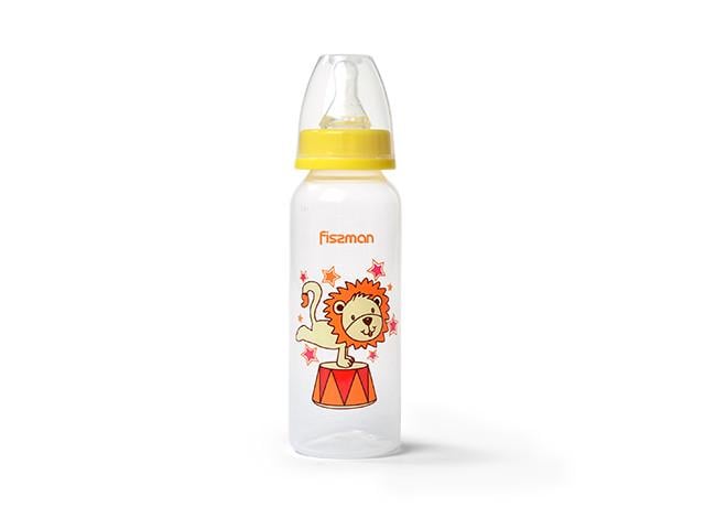 Пляшка дитяча для води Fissman 6x20 см 240 мл із пластику Жовтий (6877)