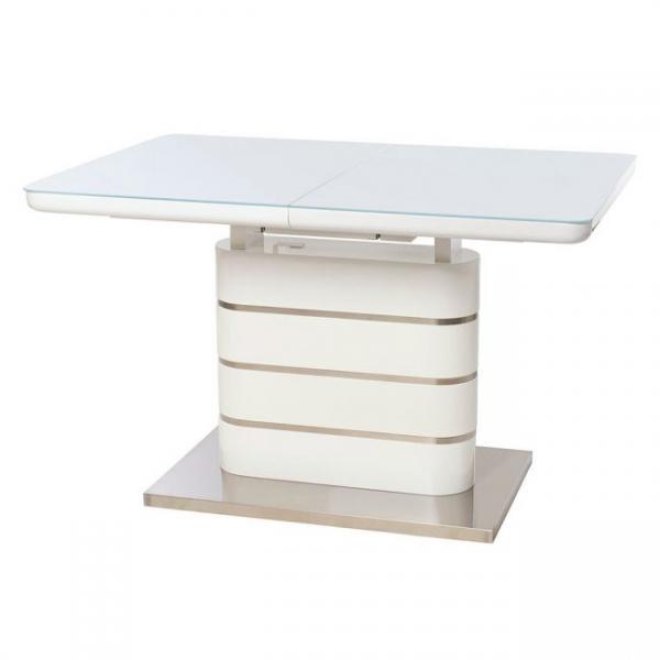 Стол обеденный прямоугольный раскладной Vetro Mebel TM-52-1 80х120 см Белый