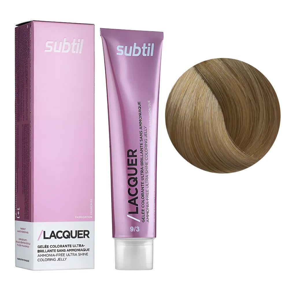 Краска гелевая безаммиачная для волос Subtil Lacquer 9.3 Очень светлый золотистый блондин 60 мл