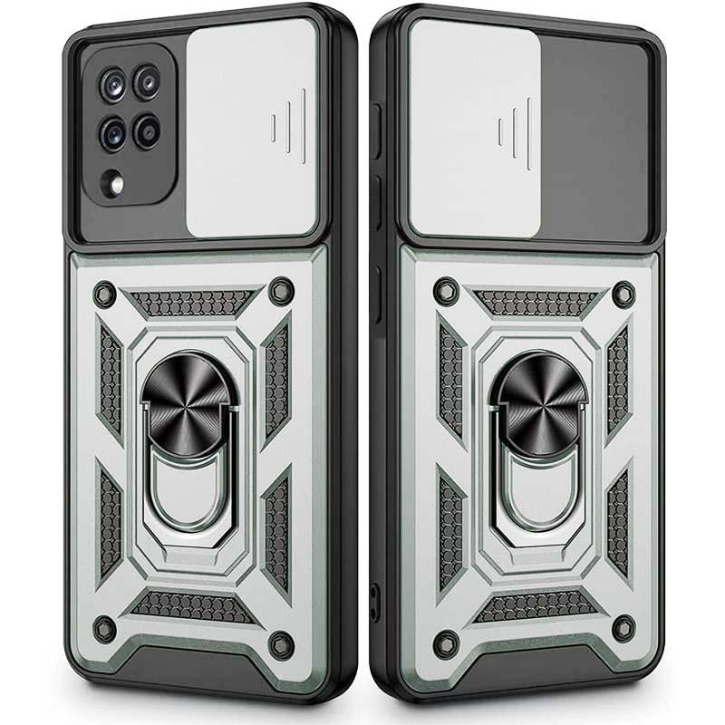 Противоударный ударопрочный чехол Camshield Serge Ring для Samsung Galaxy M33 5G Серебряный