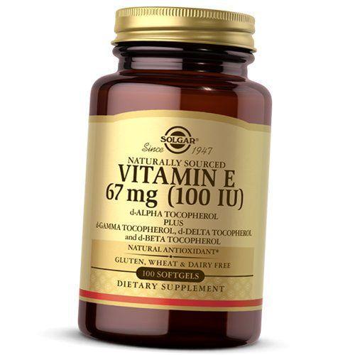 Вітаміни Solgar Vitamin E 100 МЕ 100 гел. капс. (36313073)