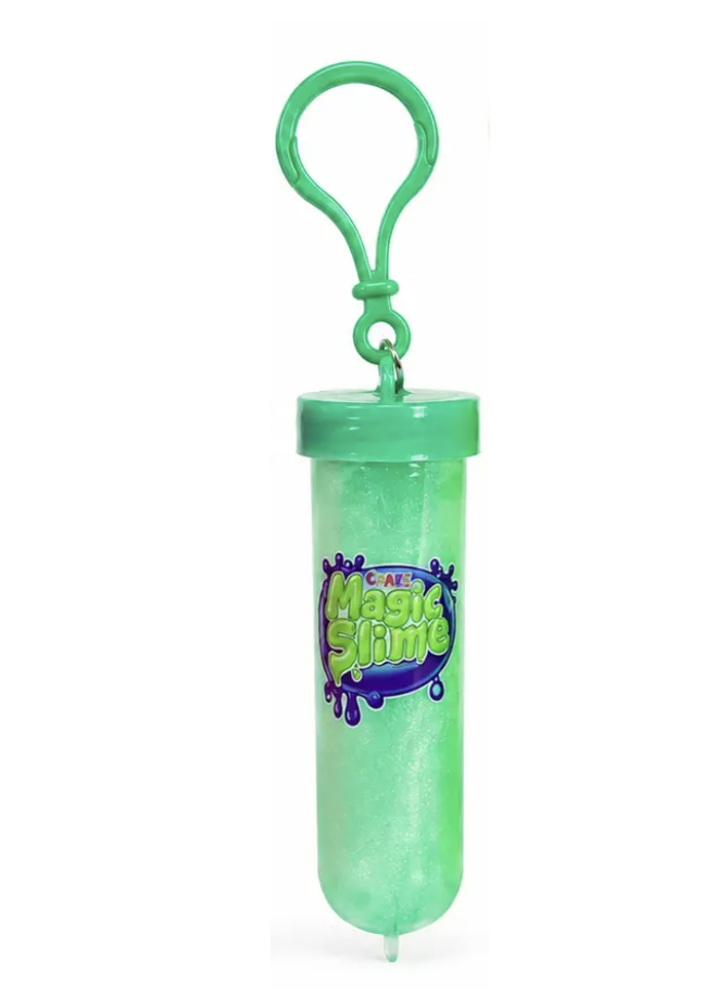 Слайм Craze Magic Slime в тубе с брелоком с блестками 20 мл Зеленый (SKU-291.4)