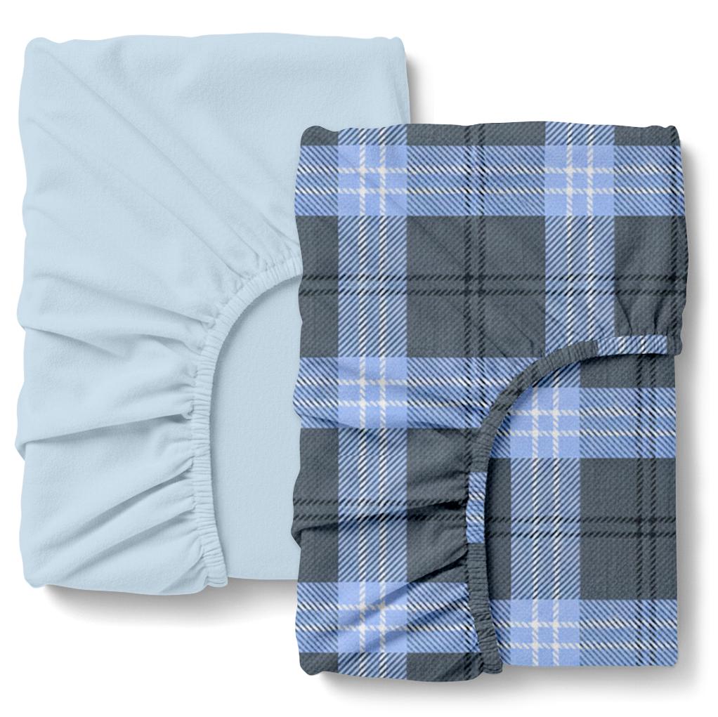 Простынь на резинке Cosas ARCTIC PLAID фланель 160х200х20 см 2 шт. (4822052487945)
