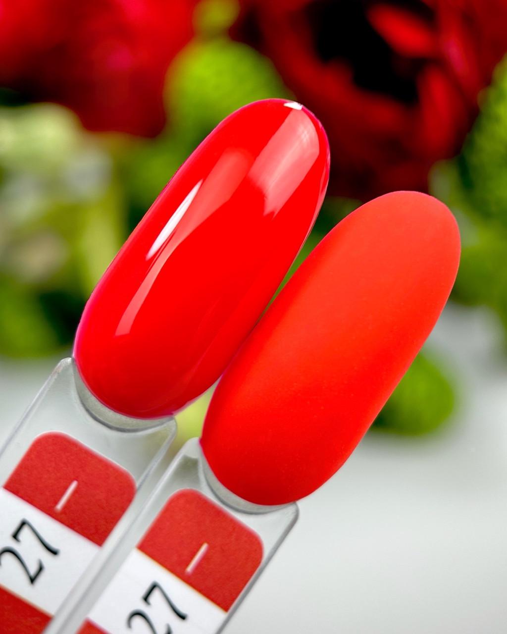 Гель-лак Crooz Gel Polish №27 8 мл Вогненно червоний