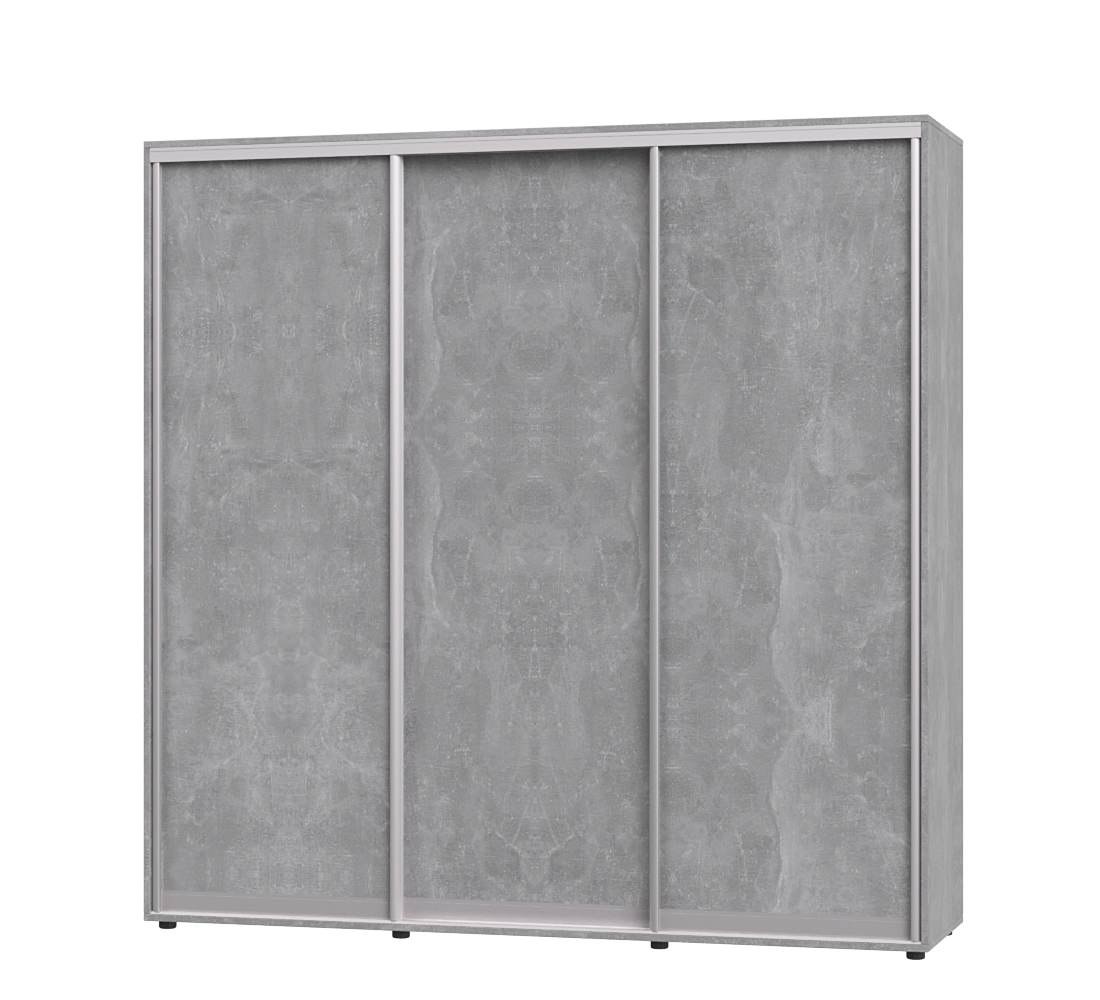 Шкаф-купе трехдверный Эверест ШК-05 220х60х220 см Бетон (07441)