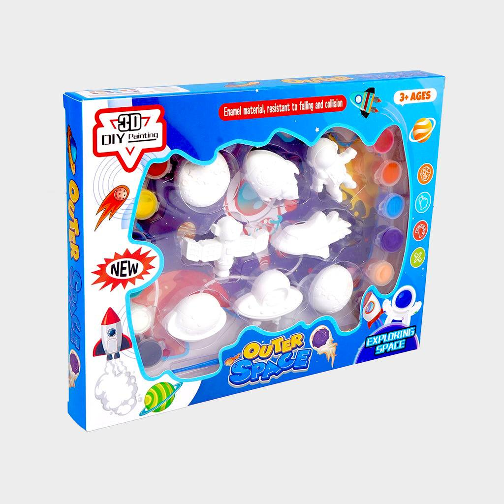 Набор для творчества Fun Game MK 5723 Космические фигурки-раскраски/краски/кисти (2718092786)