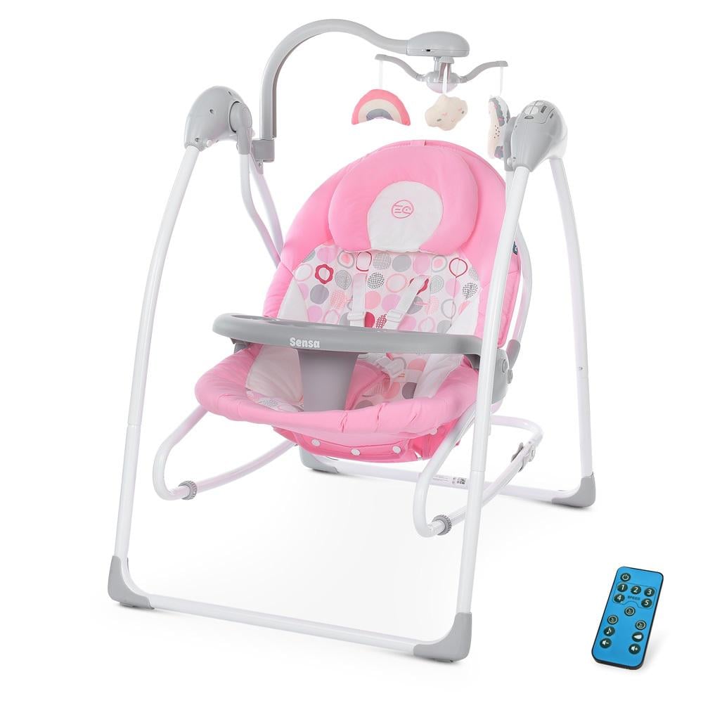 Качель-шезлонг El Camino ME 1028 SENSA Circles Pink - фото 2 Качель-шезлонг El Camino ME 1028 SENSA Circles Pink - фото 2